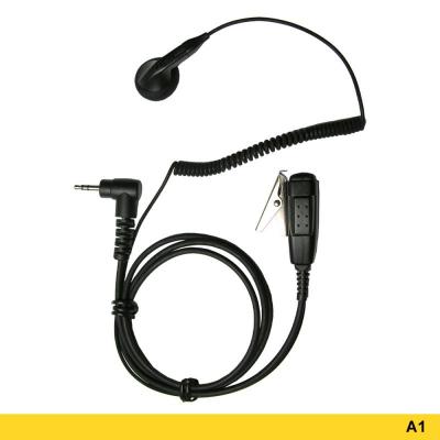 Advanced Wireless Communications A1 Ear Bud Headset with Coil and Two-wire PTT 209715 - AWEB-391-A1