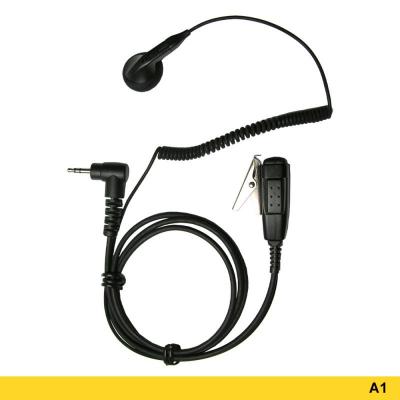 Advanced Wireless Communications A1 Ear Bud Headset with Coil and Two-wire PTT 209715 - AWEB-391-A1