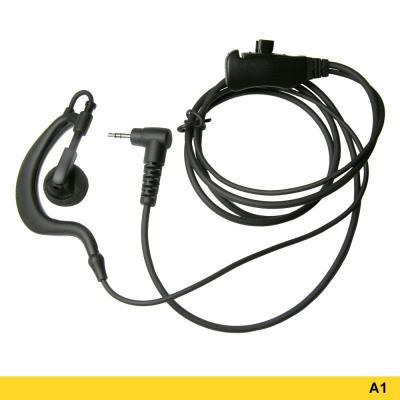 Advanced Wireless Communications A1 Ear Hook Headset with Two-wire PTT 211237 - AWEH-391-A1