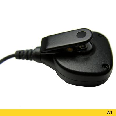 Advanced Wireless Communications A1 Mini Speaker Microphone with Coiled Two-wire PTT - 207681