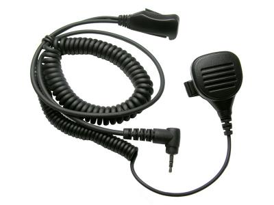 Advanced Wireless Communications A1 Mini Speaker Microphone with Coiled Two-wire PTT - 207681
