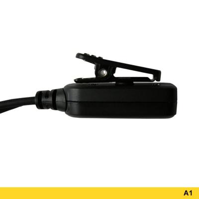 Advanced Wireless Communications A1 Reversible Ear Hook Headset with Two-wire PTT - 221043