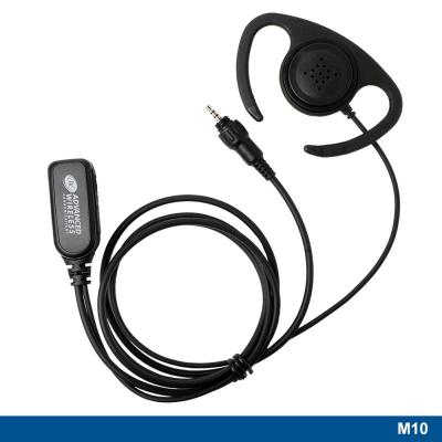 Advanced Wireless Communications M10 Flexible Ear Loop Headset with Two-wire PTT - 221347