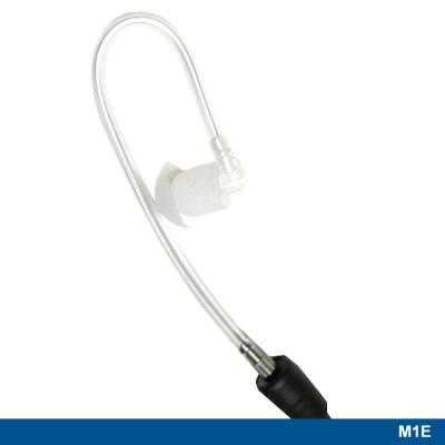 Advanced Wireless Communications M1E Standard Surveillance Headset with Short Acoustic Tube & Two-wire PTT - 215556