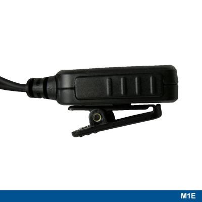 Advanced Wireless Communications M1E Standard Surveillance Headset with Short Acoustic Tube & Two-wire PTT - 215556