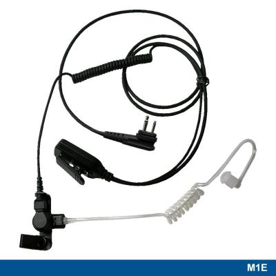 Advanced Wireless Communications M1E Surveillance Headset with Long Acoustic Tube & Two-wire PTT - 221111